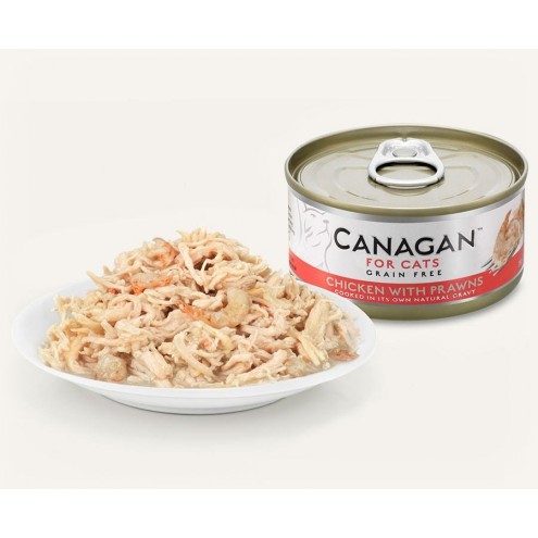 Canagan 無穀物雞肉伴蝦配方貓罐頭 75g