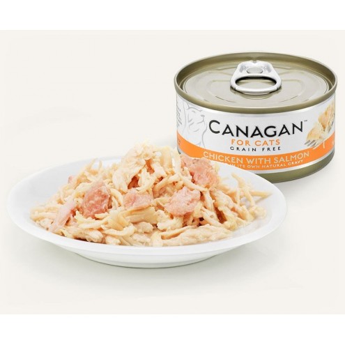 Canagan 無穀物雞肉伴三文魚配方貓罐頭 75g