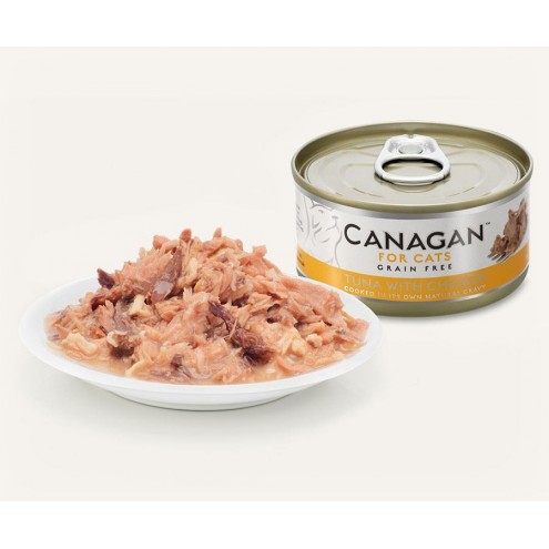 Canagan 無穀物吞拿魚伴雞肉配方貓罐頭  75g