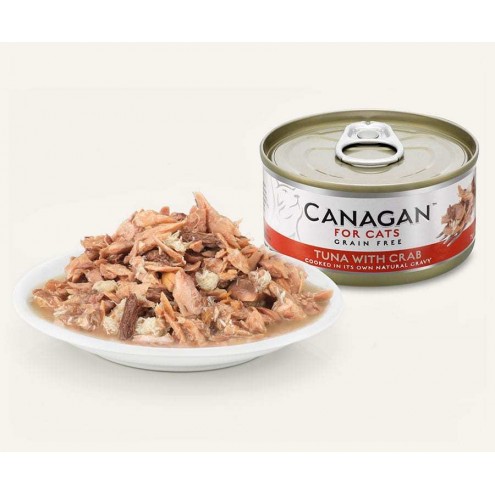 Canagan 無穀物吞拿魚伴蟹肉配方貓罐頭 75g x12